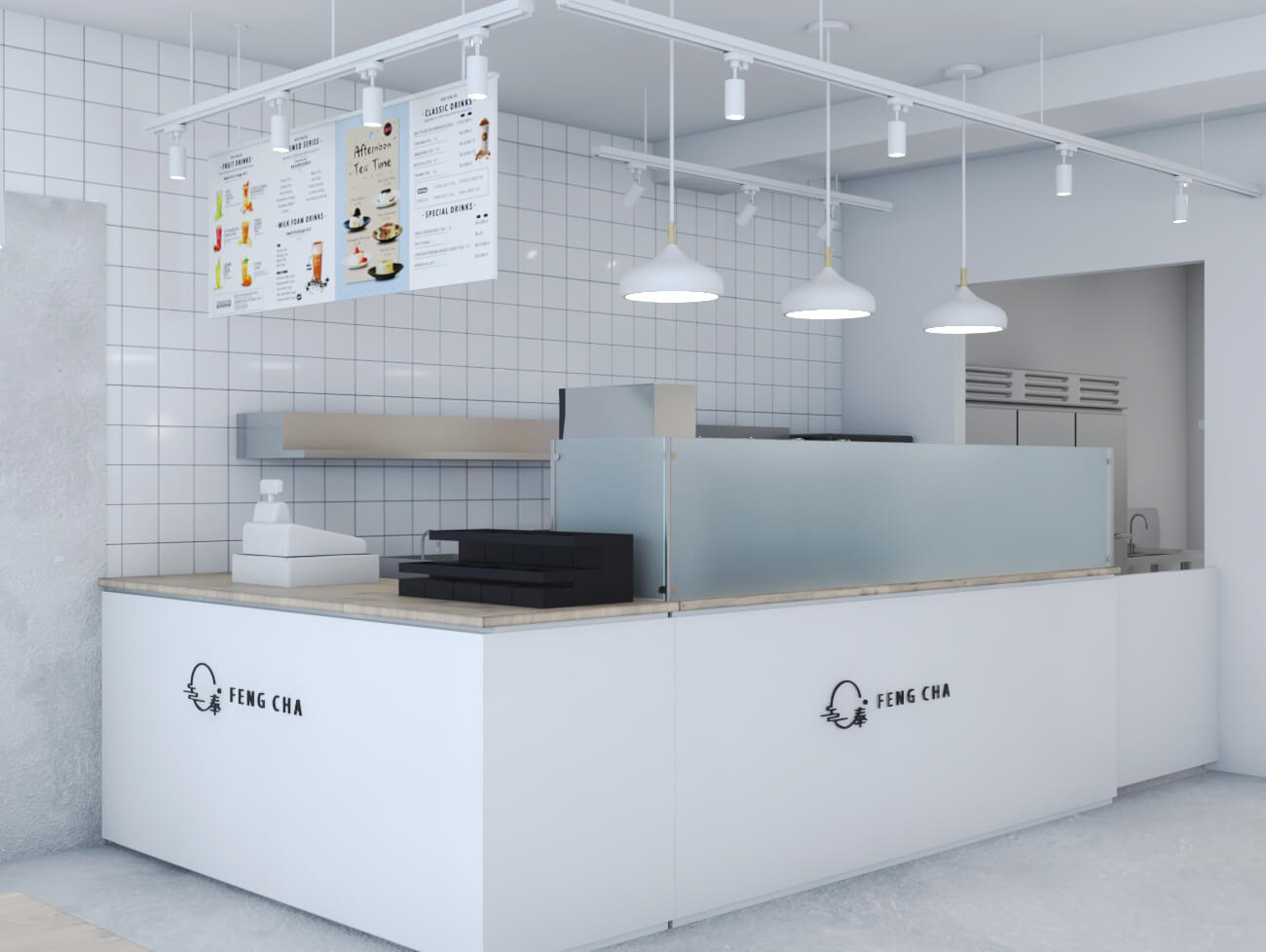 Bubble tea work counter