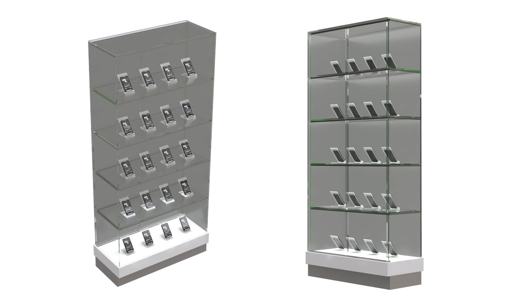 Glass display showcase