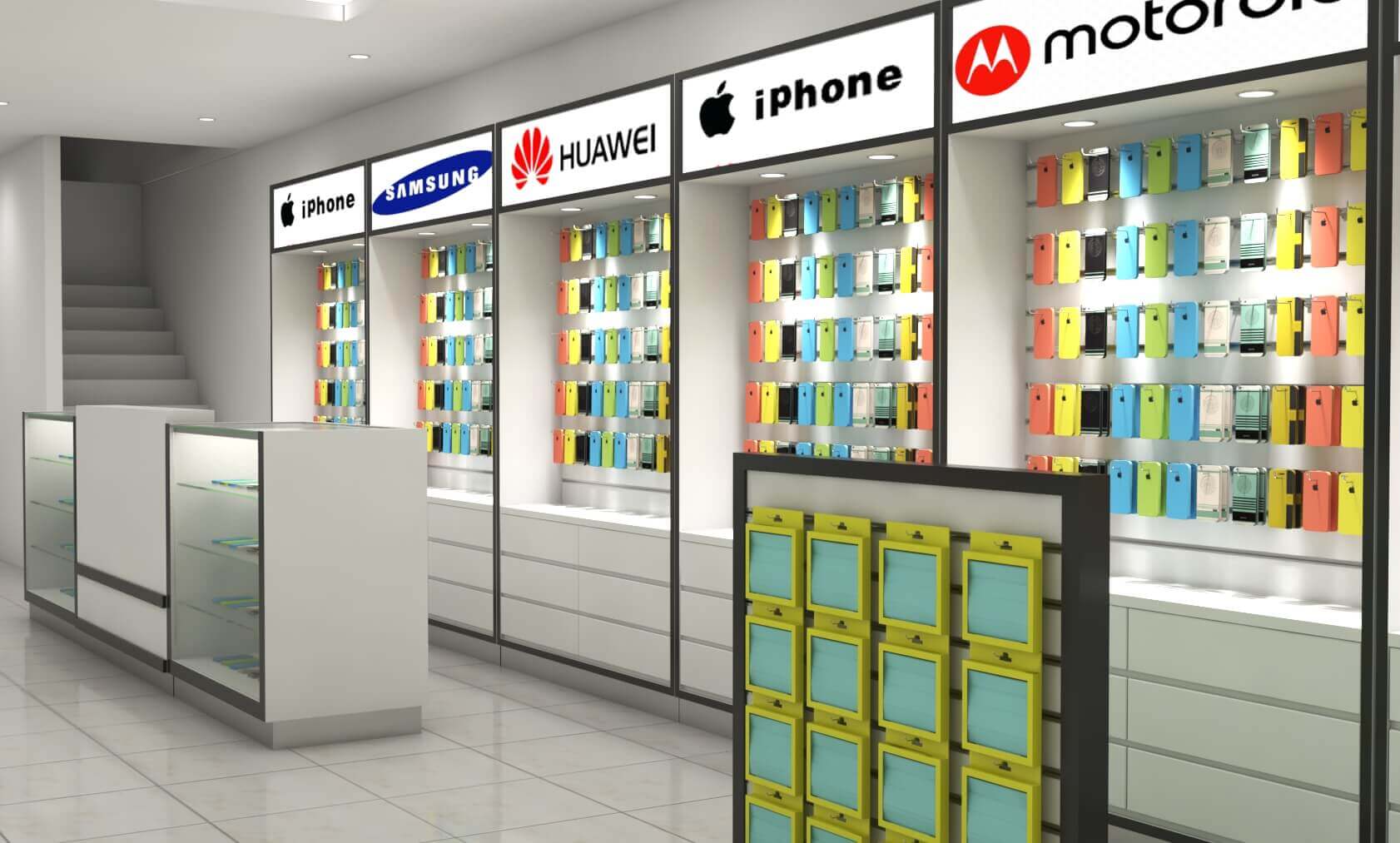 Phone display cabinet