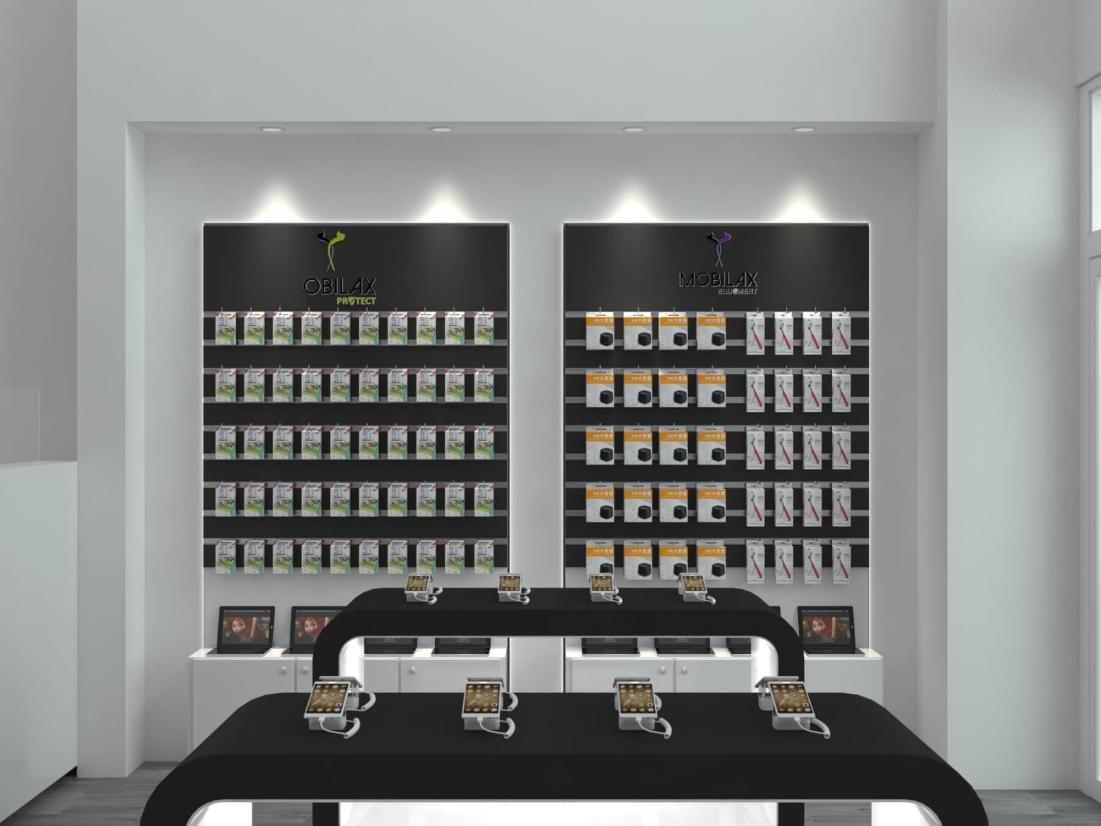 Display showcase for phone case